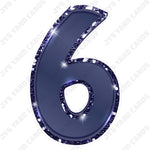 Single Numbers: 23” Bouncy Metallic Navy - Yard Card Signs by JYS International