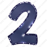 Single Numbers: 23” Bouncy Metallic Navy - Yard Card Signs by JYS International