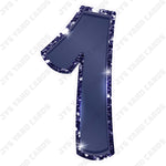 Single Numbers: 23” Bouncy Metallic Navy - Yard Card Signs by JYS International