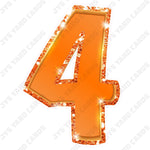 Single Numbers: 23” Bouncy Metallic Orange - Yard Card Signs by JYS International