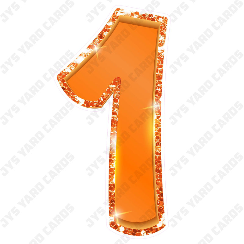 Single Numbers: 23” Bouncy Metallic Orange