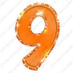 Single Numbers: 23” Bouncy Metallic Orange - Yard Card Signs by JYS International