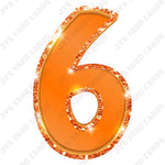 Single Numbers: 23” Bouncy Metallic Orange - Yard Card Signs by JYS International