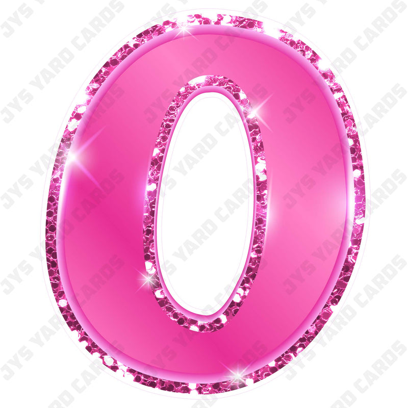 Single Numbers: 23” Bouncy Metallic Pink - Yard Card Signs by JYS International