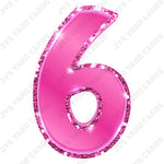 Single Numbers: 23” Bouncy Metallic Pink - Yard Card Signs by JYS International