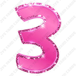 Single Numbers: 23” Bouncy Metallic Pink - Yard Card Signs by JYS International