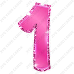 Single Numbers: 23” Bouncy Metallic Pink - Yard Card Signs by JYS International