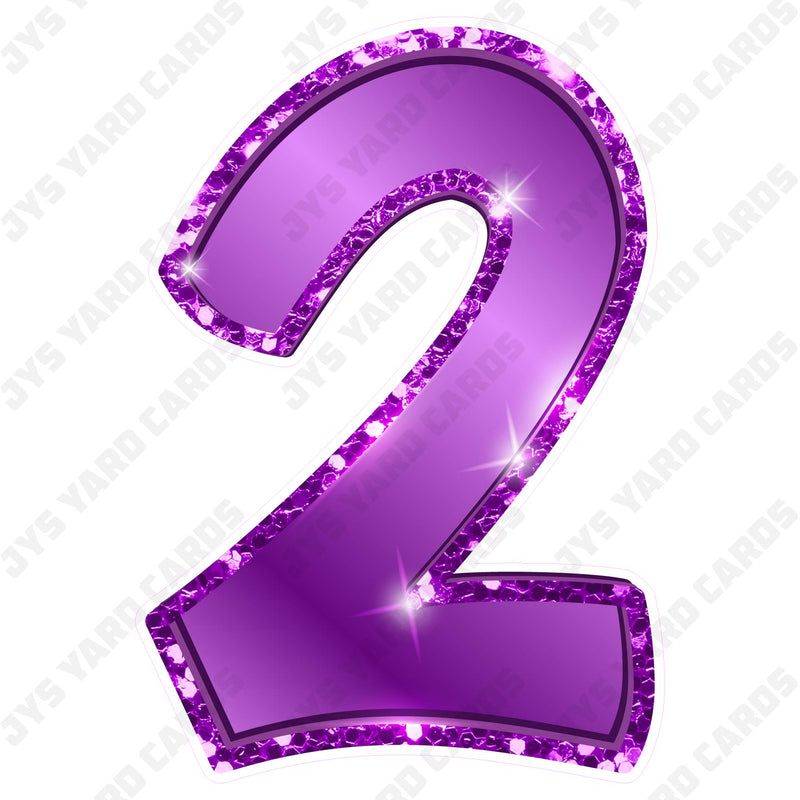 Single Numbers: 23” Bouncy Metallic Purple