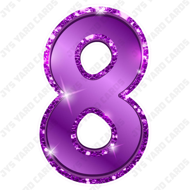 Single Numbers: 23” Bouncy Metallic Purple