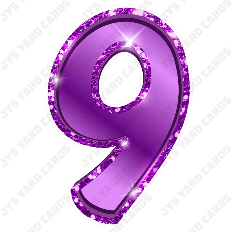 Single Numbers: 23” Bouncy Metallic Purple