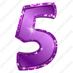 Single Numbers: 23” Bouncy Metallic Purple - Yard Card Signs by JYS International