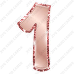 Single Numbers: 23” Bouncy Metallic Rose Gold - Yard Card Signs by JYS International