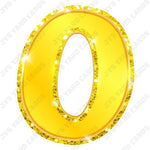 Single Numbers: 23” Bouncy Metallic Yellow - Yard Card Signs by JYS International