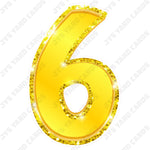 Single Numbers: 23” Bouncy Metallic Yellow - Yard Card Signs by JYS International