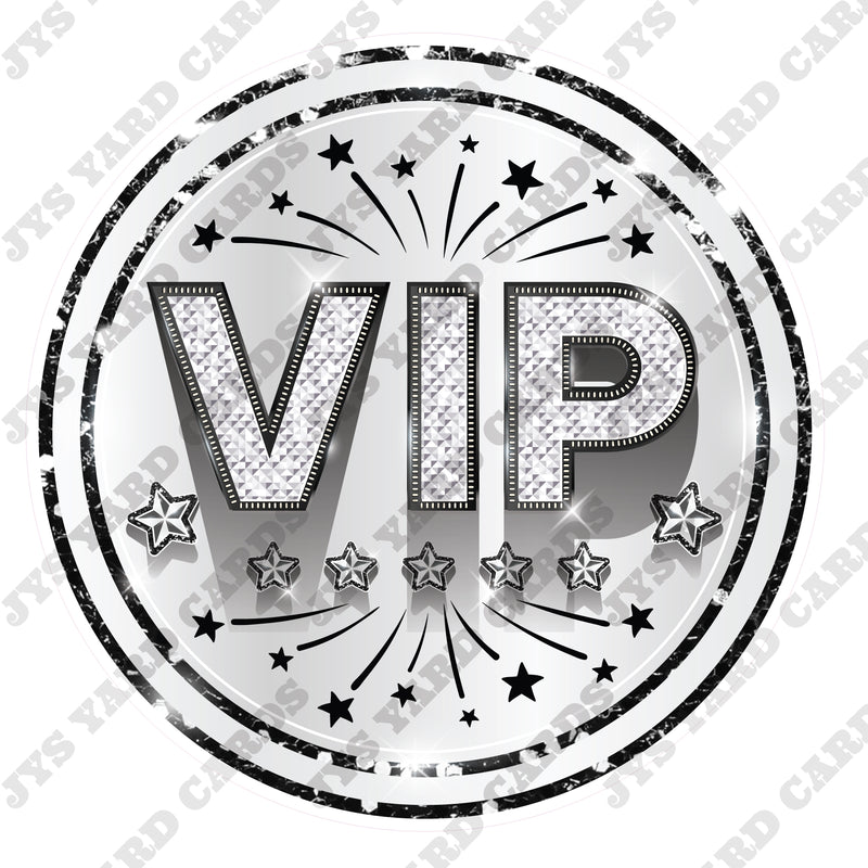 VIP: WHITE - Yard Card Signs by JYS International