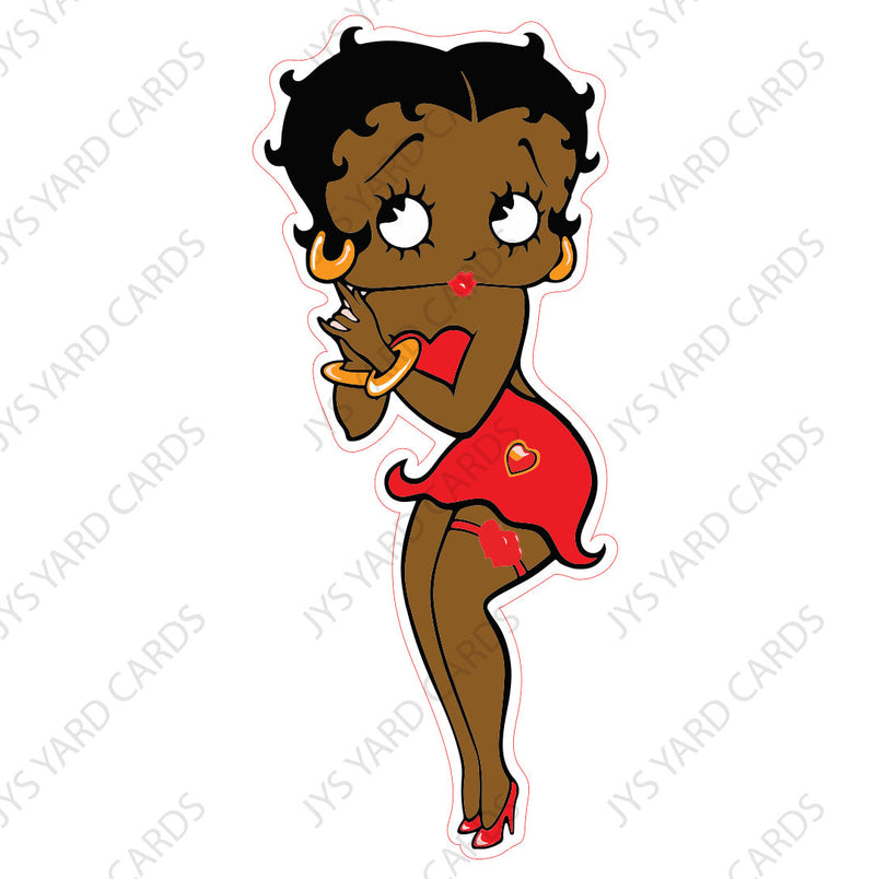 BROWN BETTY BOOP 1 - Yard Card Signs by JYS International