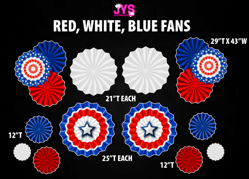 RED, BLUE, WHITE FANS