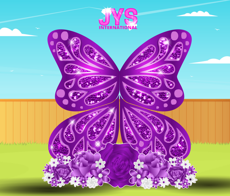 JYS BUTTERFLY CUTIE: 5FT PURPLE - Yard Card Signs by JYS International