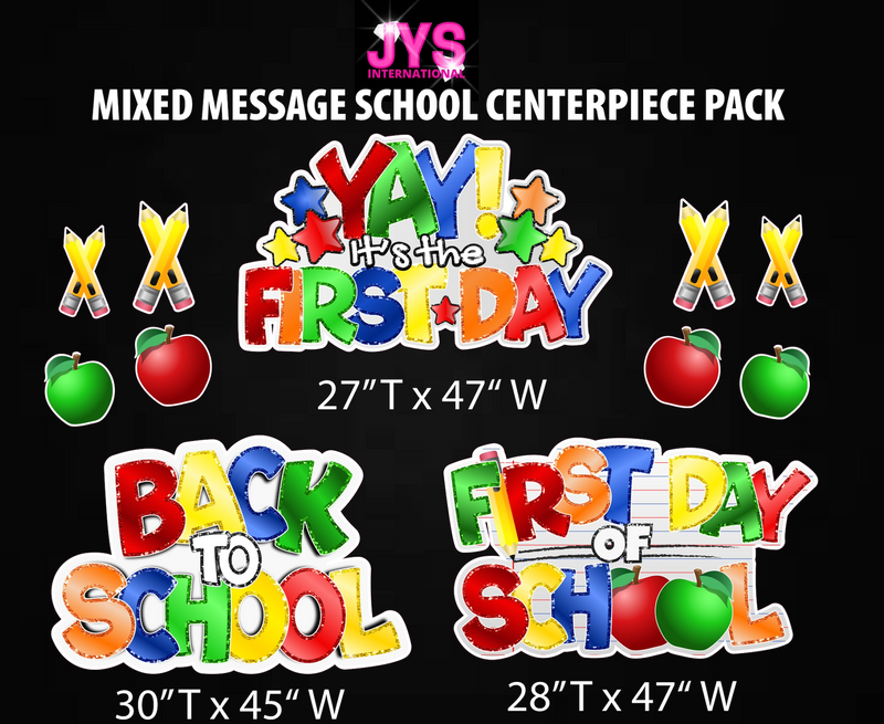 MIXED MESSAGE SCHOOL CENTERPIECE PACK