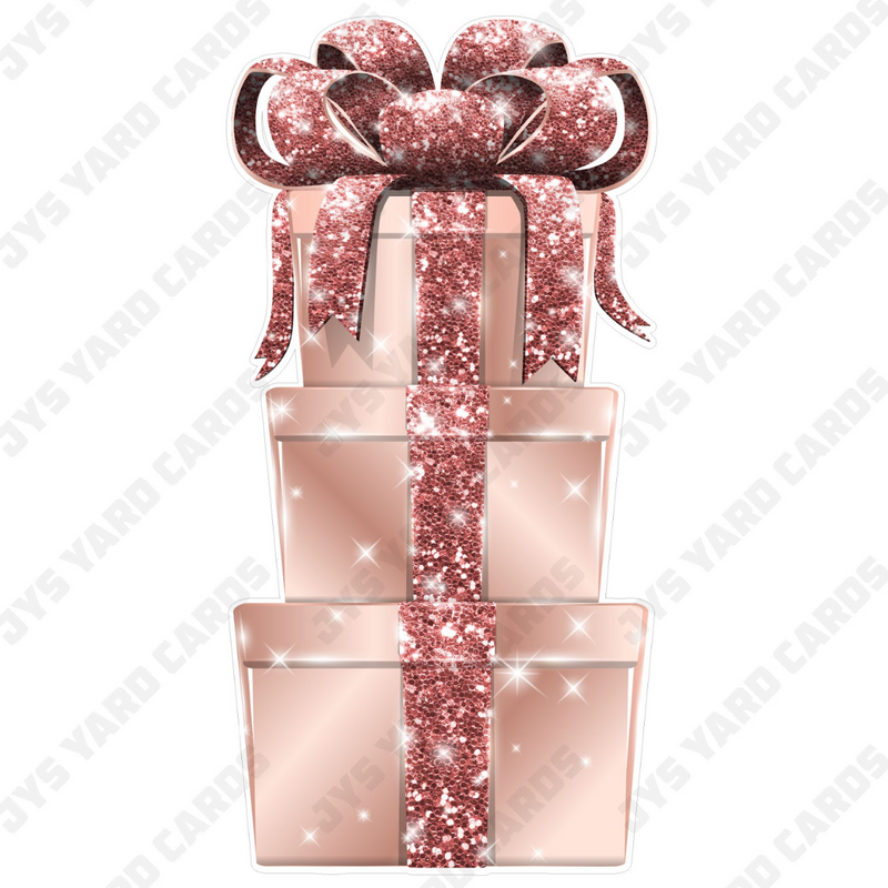 JAZZY GIFT BOX: ROSE GOLD - Yard Card Signs by JYS International