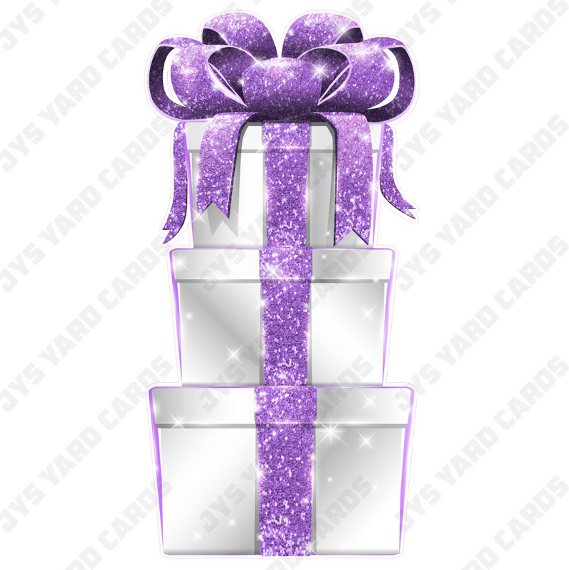 JAZZY GIFT BOX: WHITE & LIGHT PURPLE