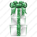 JAZZY GIFT BOX: WHITE & GREEN - Yard Card Signs by JYS International