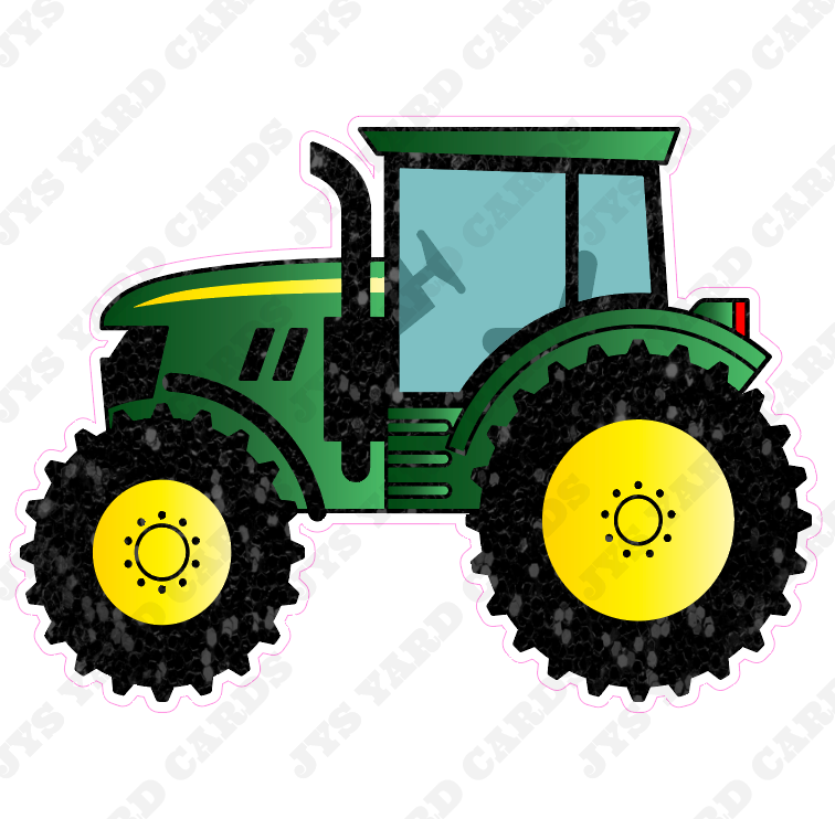 GREEN TRACTOR - Yard Card Signs by JYS International