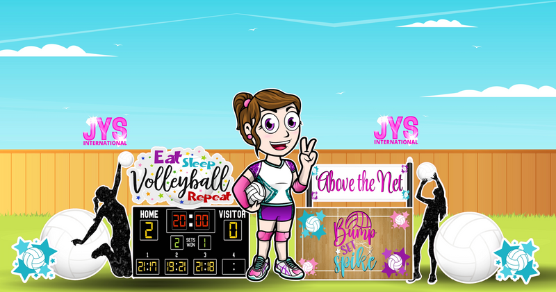 JYS VOLLEYBALL CUTIE (4FT TALL) - Yard Card Signs by JYS International