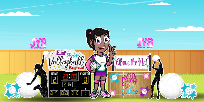 JYS VOLLEYBALL CUTIE (4FT TALL) - Yard Card Signs by JYS International