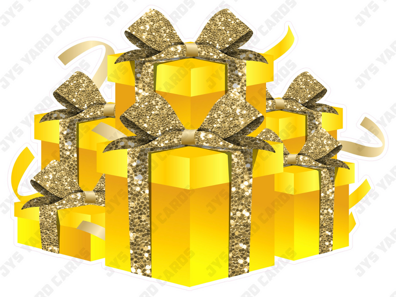 GIFT BOX BUNDLE: YELLOW & GOLD - Yard Card Signs by JYS International