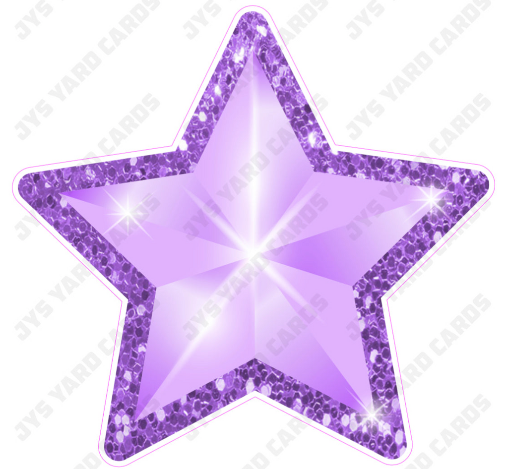 CELEBRATION STAR: LIGHT PURPLE - Yard Card Signs by JYS International