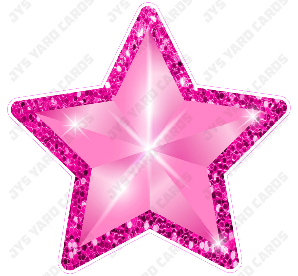 CELEBRATION STAR: PINK - Yard Card Signs by JYS International