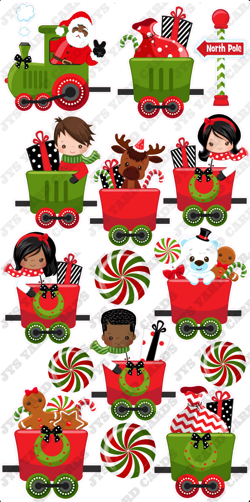 SANTA TRAIN - Yard Card Signs by JYS International