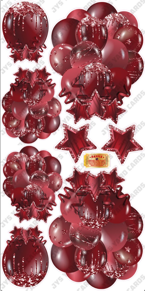 JAZZY BALLOONS: SOLID BURGUNDY