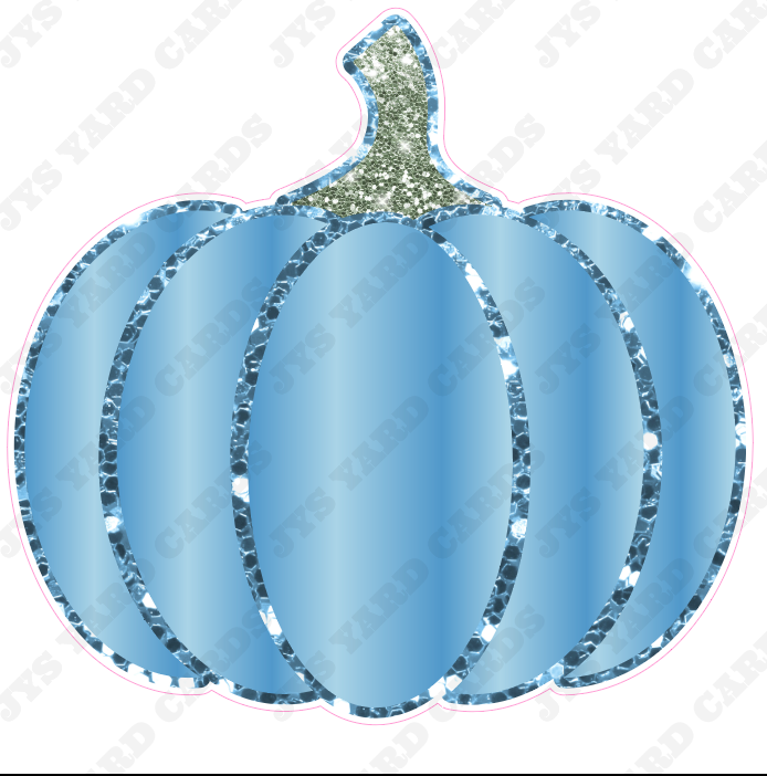 BABY BLUE GLITTER PUMPKIN - Yard Card Signs by JYS International