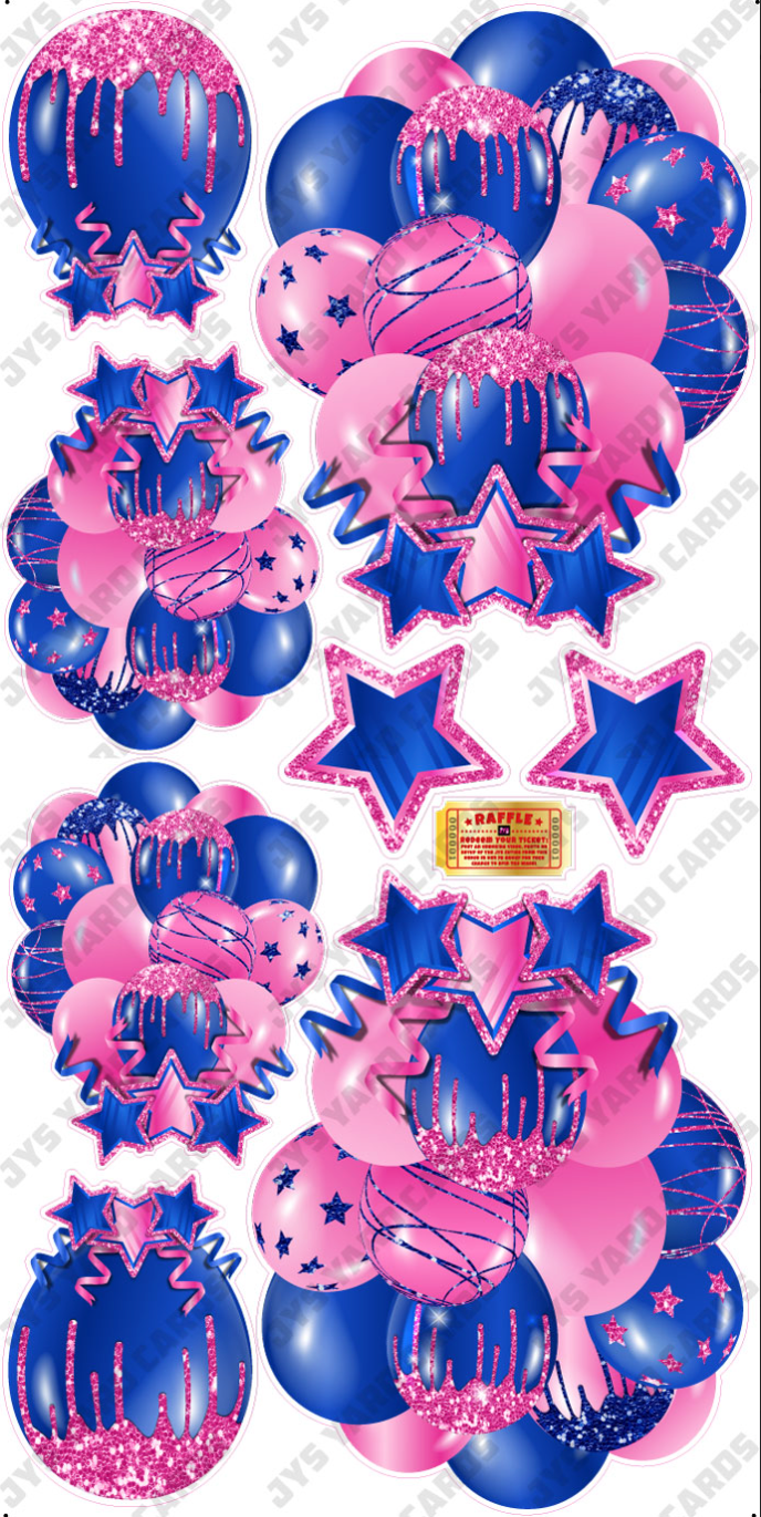 JAZZY BALLOONS: SOLID PINK & BLUE