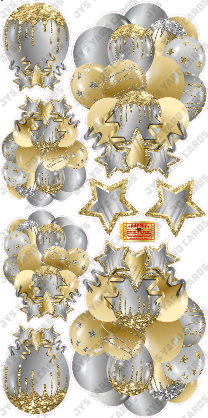 JAZZY BALLOONS: SOLID GOLD & SILVER