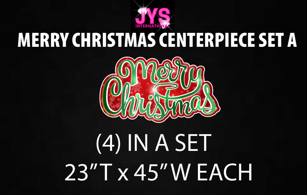 MERRY CHRISTMAS CENTERPIECE PACK A - Yard Card Signs by JYS International