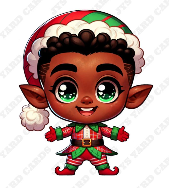 BROWN ELF 2 - Yard Card Signs by JYS International