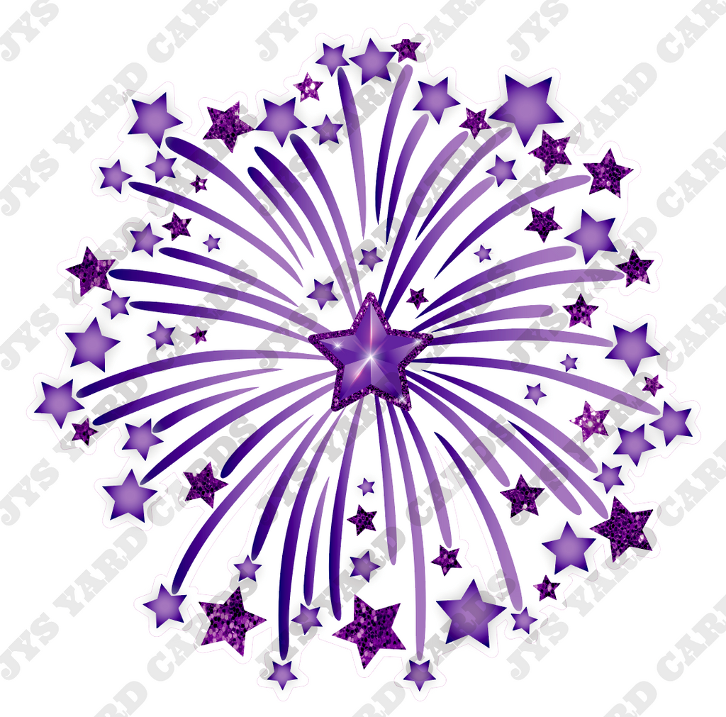 FIREWORK: PURPLE - Yard Card Signs by JYS International