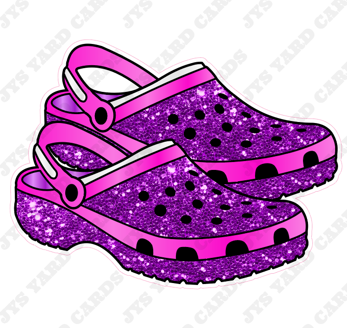 CROCS: PINK & PURPLE - Yard Card Signs by JYS International