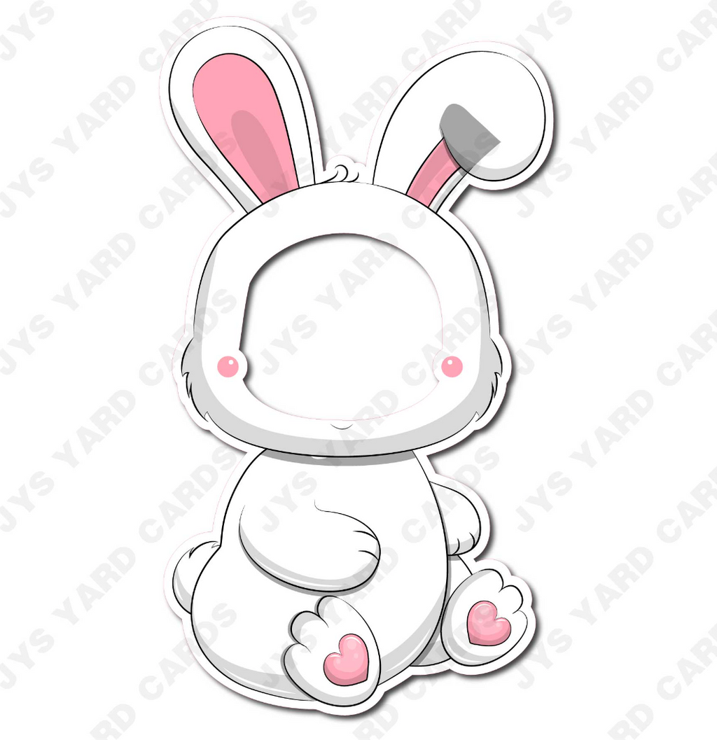 BUNNY w/ FACE CUT OUT - Yard Card Signs by JYS International