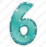 Single Numbers: 23” Bouncy Metallic Teal