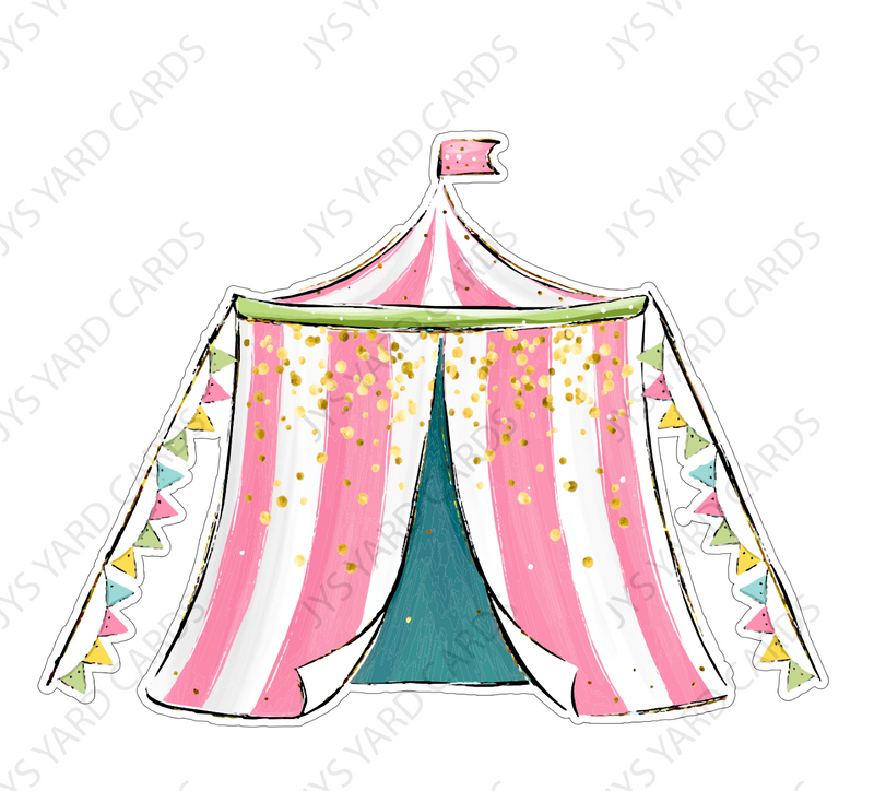 WHIMSICAL CARNIVAL TENT - Yard Card Signs by JYS International