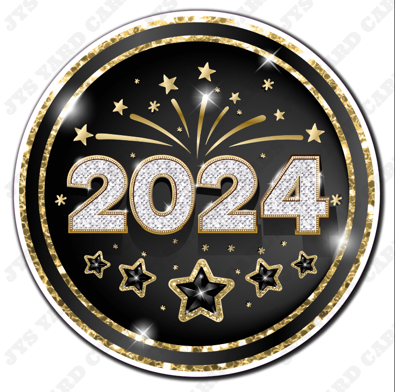 2024 Round Keepsake: Black & Gold