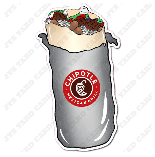 CHIPOTLE BURRITO - Yard Card Signs by JYS International