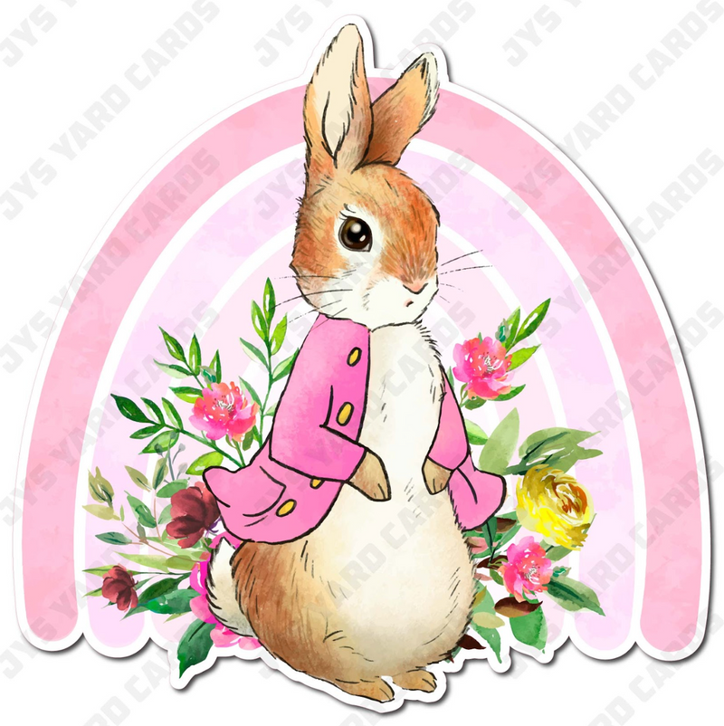 FLOPSY RABBIT: RAINBOW - Yard Card Signs by JYS International