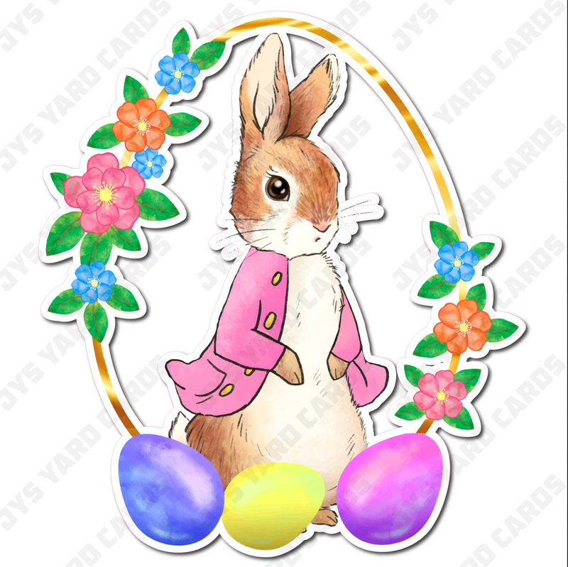 FLOPSY RABBIT: WREATH - Yard Card Signs by JYS International