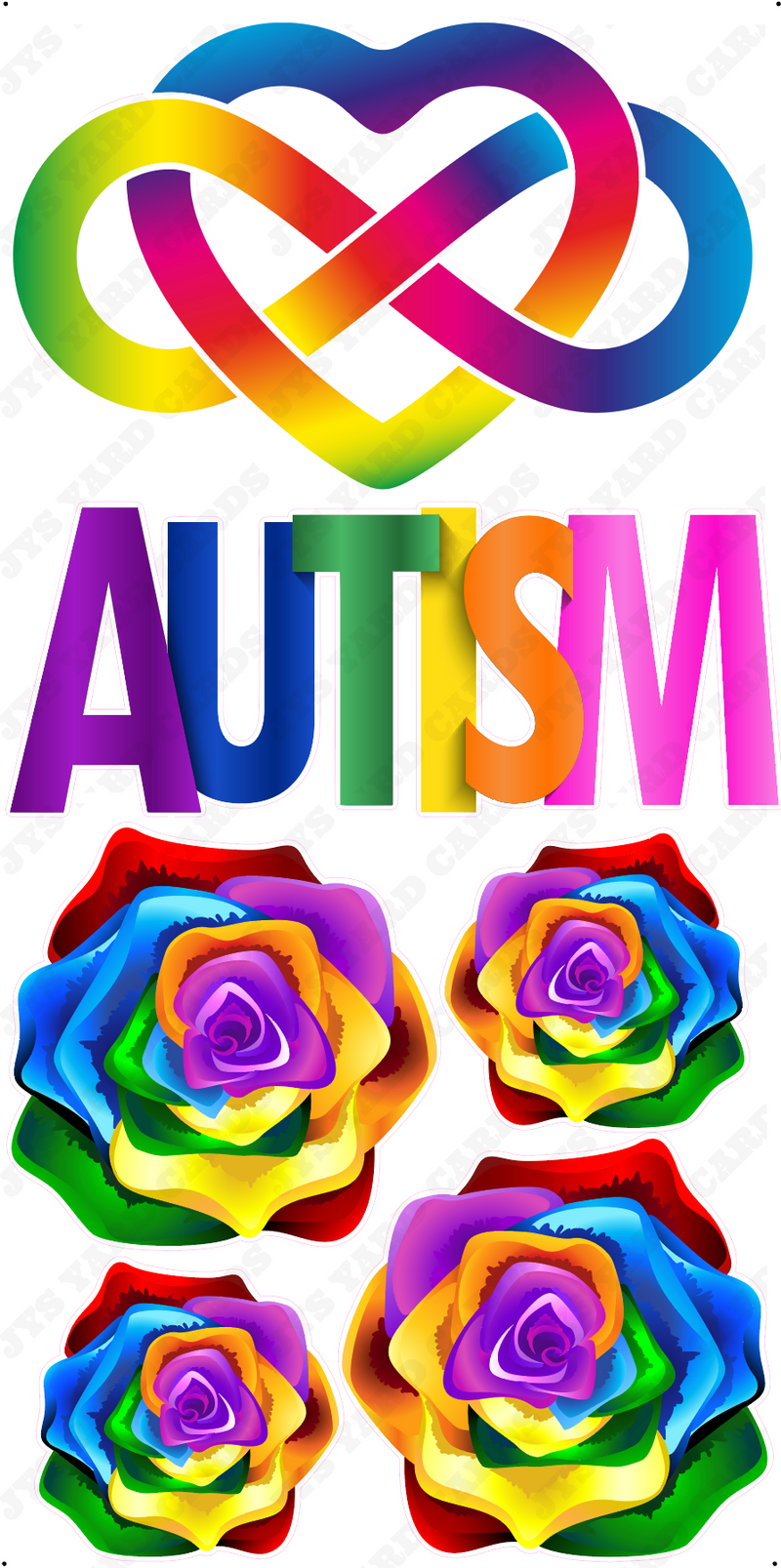 AUTISM INFINITY THEME - Yard Card Signs by JYS International