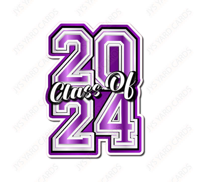 CLASS OF 2024 Keepsake: Pick Your Colors - Yard Card Signs by JYS International